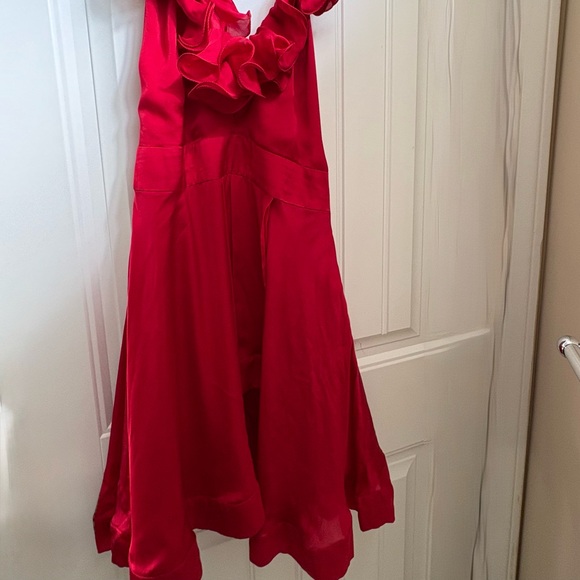 bebe Red Ruffled Mini Dress - Picture 4 of 4